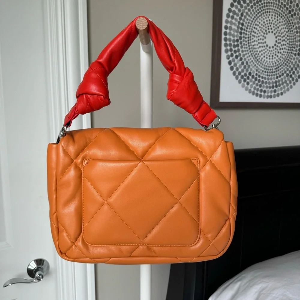 Sondra Roberts Orange Puffer Bag - Picture 3 of 8